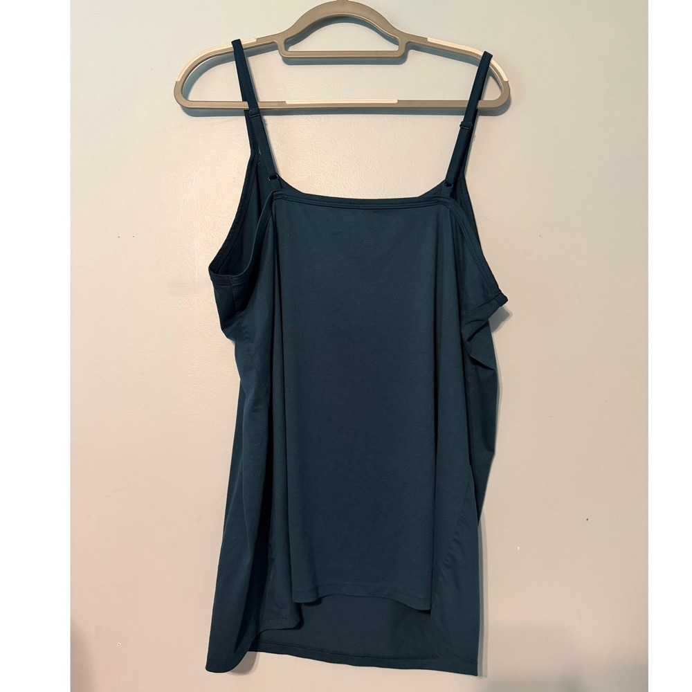 Terra & Sky Women's 2X Gem Slate Teal Cami Tank Top Adjustable Straps 2044 - Picture 2 of 4